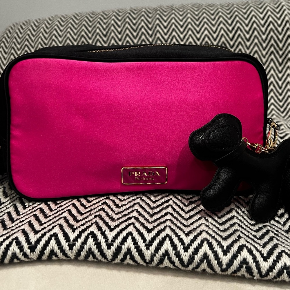 Prada Fuchsia and Black Crossbody Bag